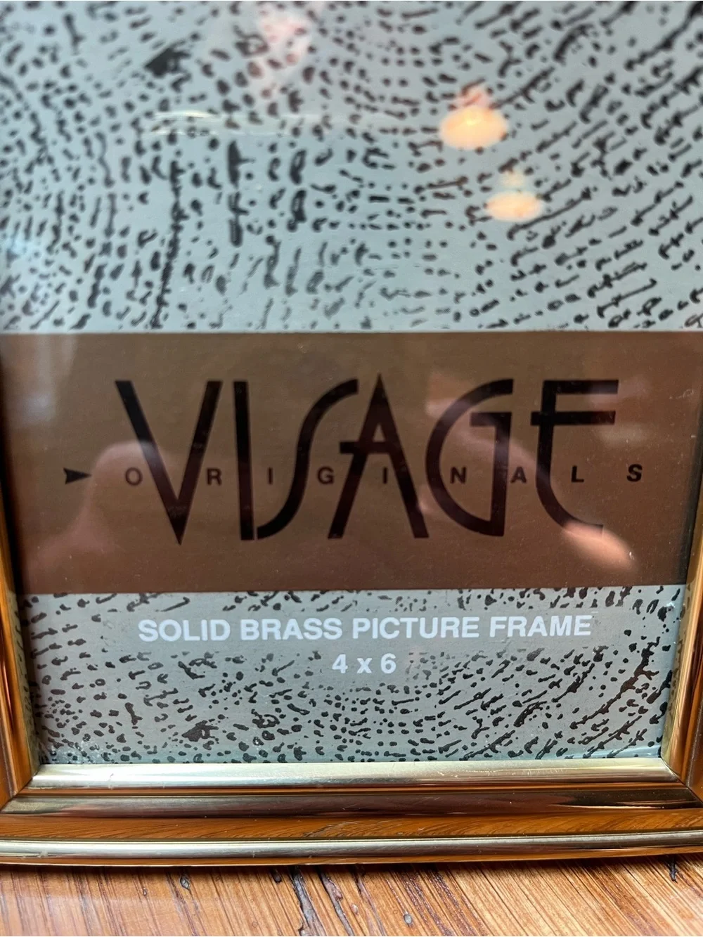 Vintage Visage Originals Brass Photo Frame in Polished Gold Tone